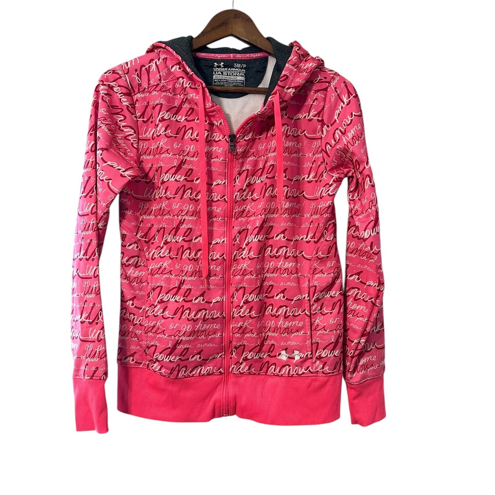 Under Armour UA Storm Pink Power Fighter Full Zip Hoodie Jacket‎ - S